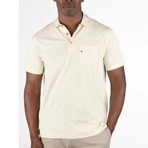 Tailor Vintage Airotec Jersey Short Sleeve Polo Zinfandel Cream Men’s Size small